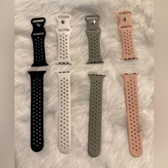 Silicone Sport Bands for Apple Watch - Picture 1 of 4